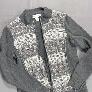 Christopher & Banks Charcoal Knit Sweater Size S